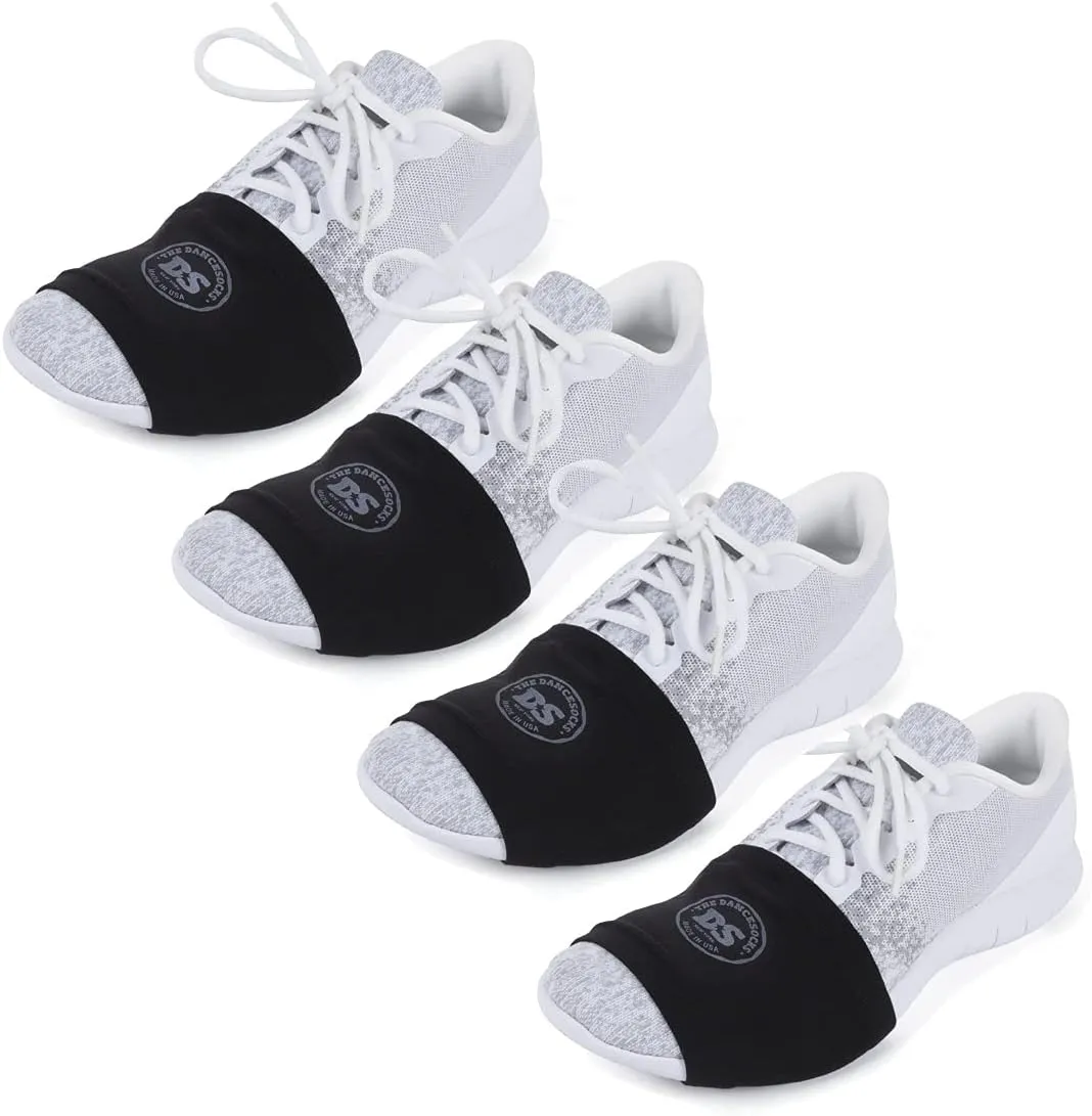 THE DANCESOCKS Made in USA Original Over Sneaker Socks for Dance on Smooth Floors (4 pair/Black)