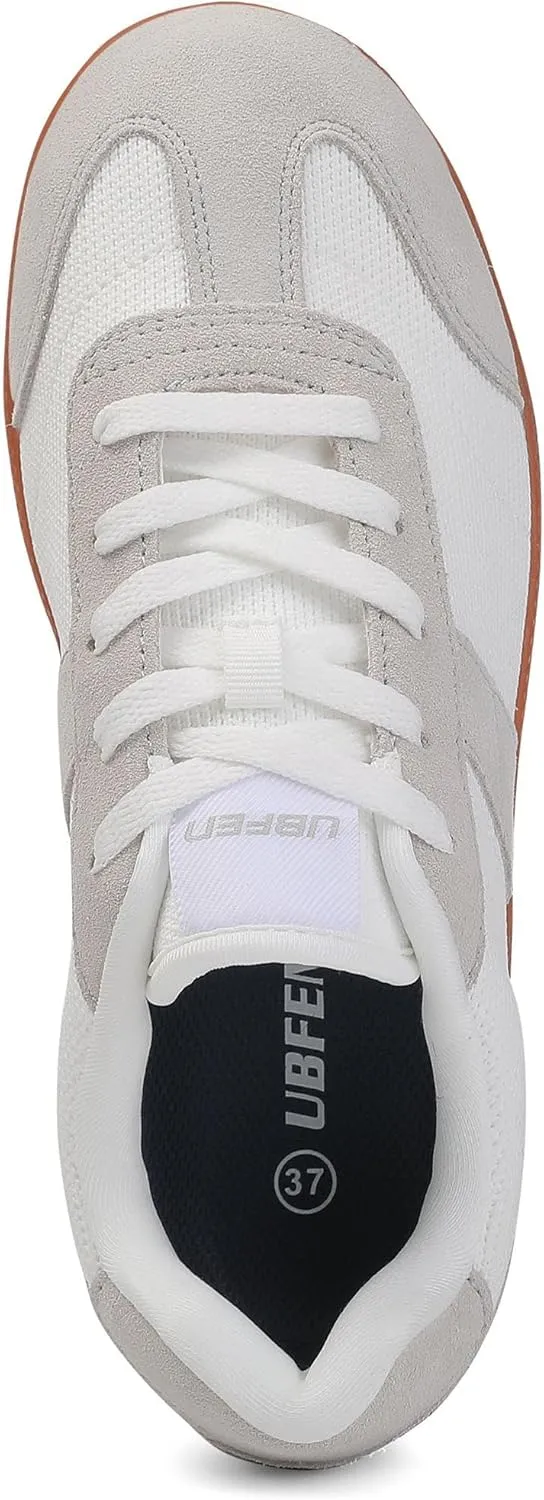 UBFEN Womens Fashion Sneakers Classic Retro Trainers Skate Shoes Casual Comfort Walking Footwear