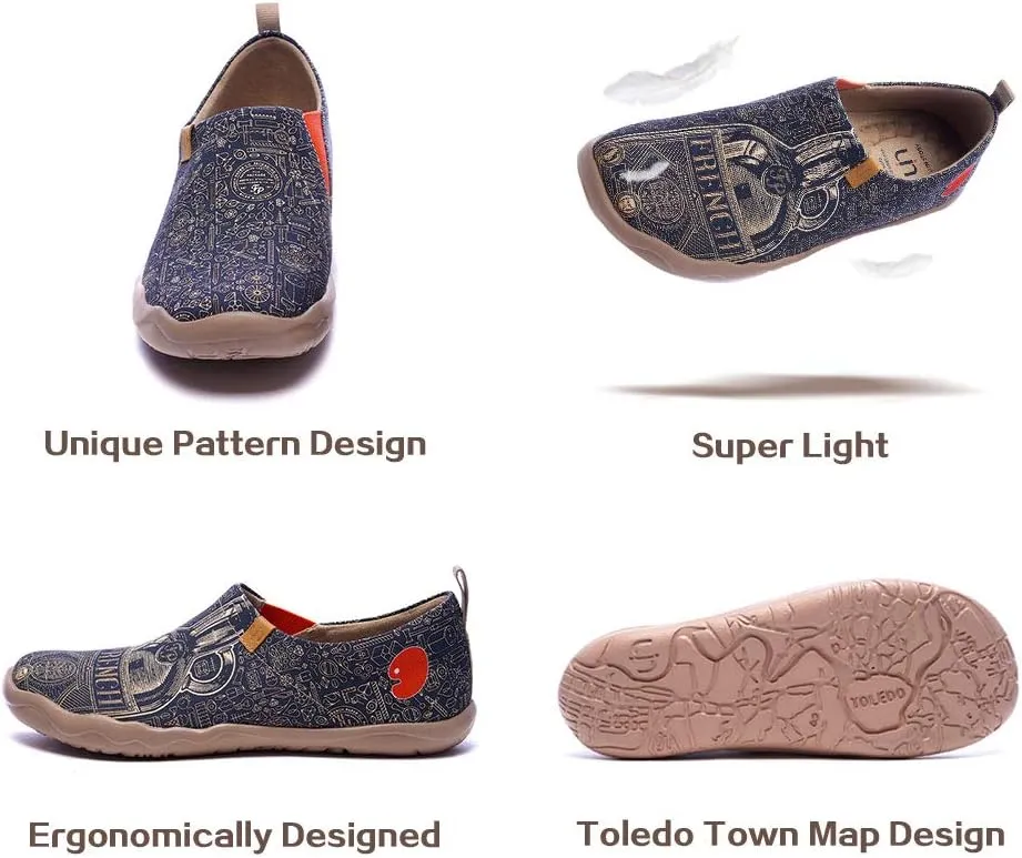 UIN Men's Art Design Travel Shoes Slip On Casual Loafers Stylish Lightweight Comfort Fashion Sneaker