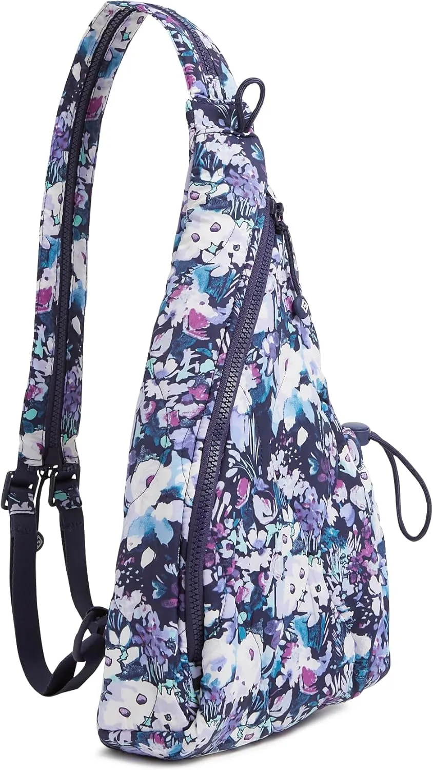 Vera Bradley Featherweight Sling Backpack, Artist's Garden Purple