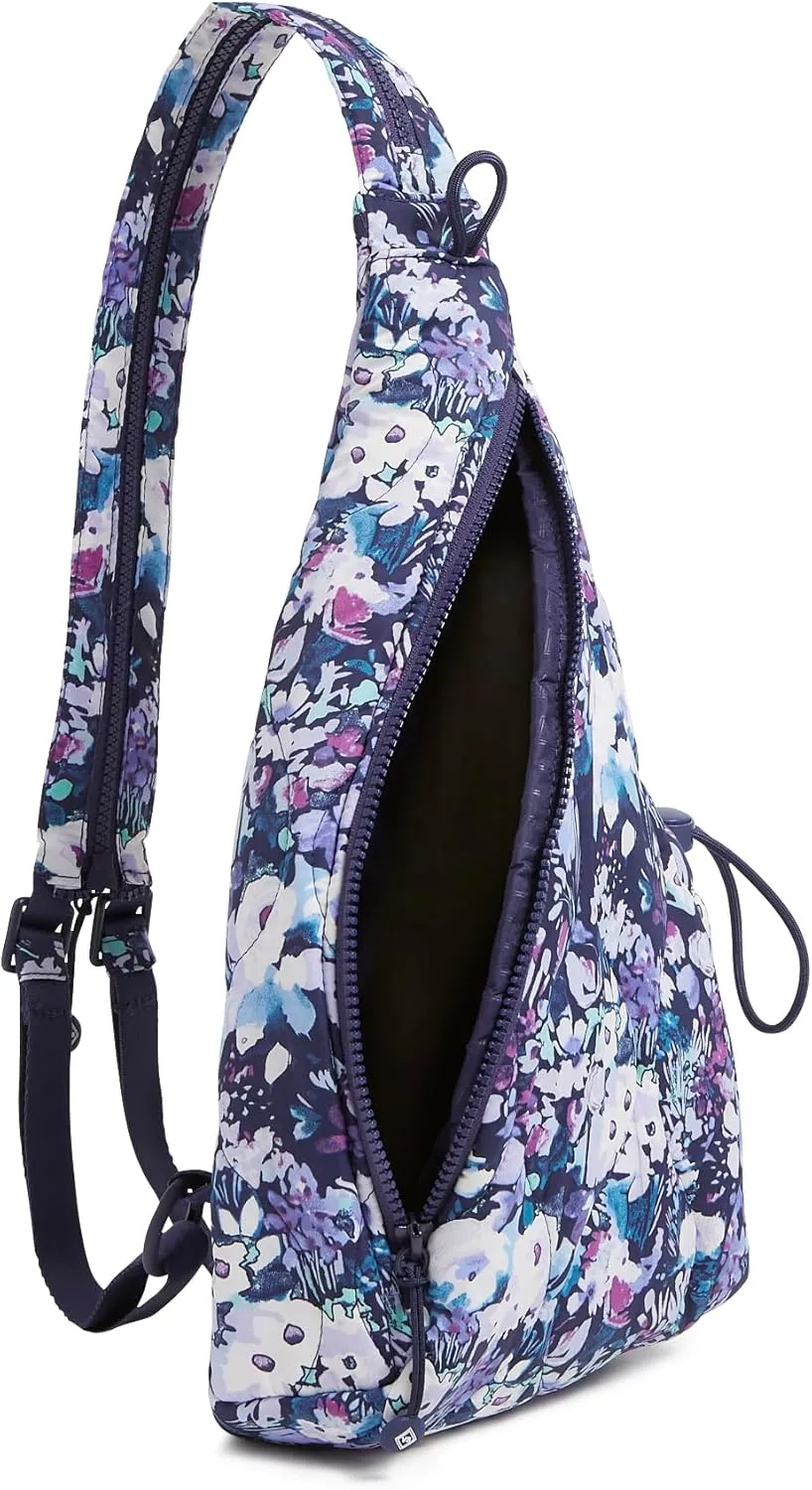 Vera Bradley Featherweight Sling Backpack, Artist's Garden Purple