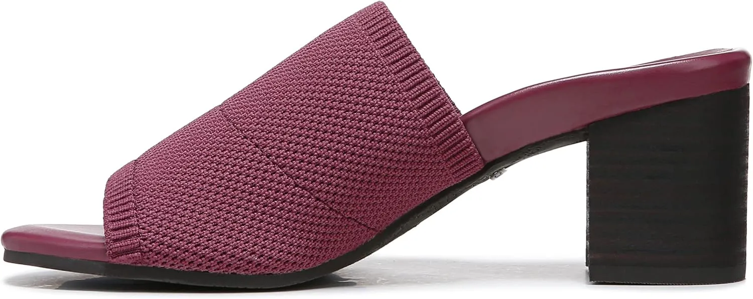 Vionic Women's Papaya Fleur Heeled Knitted Sandal - Supportive Ladies Sandals That Include Three-Zone Comfort with Orthotic Insole Arch Support, Medium Fit Sandals for Women