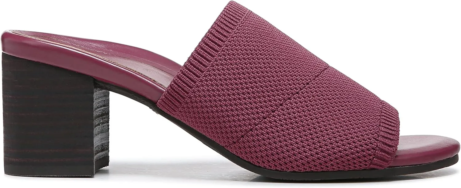 Vionic Women's Papaya Fleur Heeled Knitted Sandal - Supportive Ladies Sandals That Include Three-Zone Comfort with Orthotic Insole Arch Support, Medium Fit Sandals for Women
