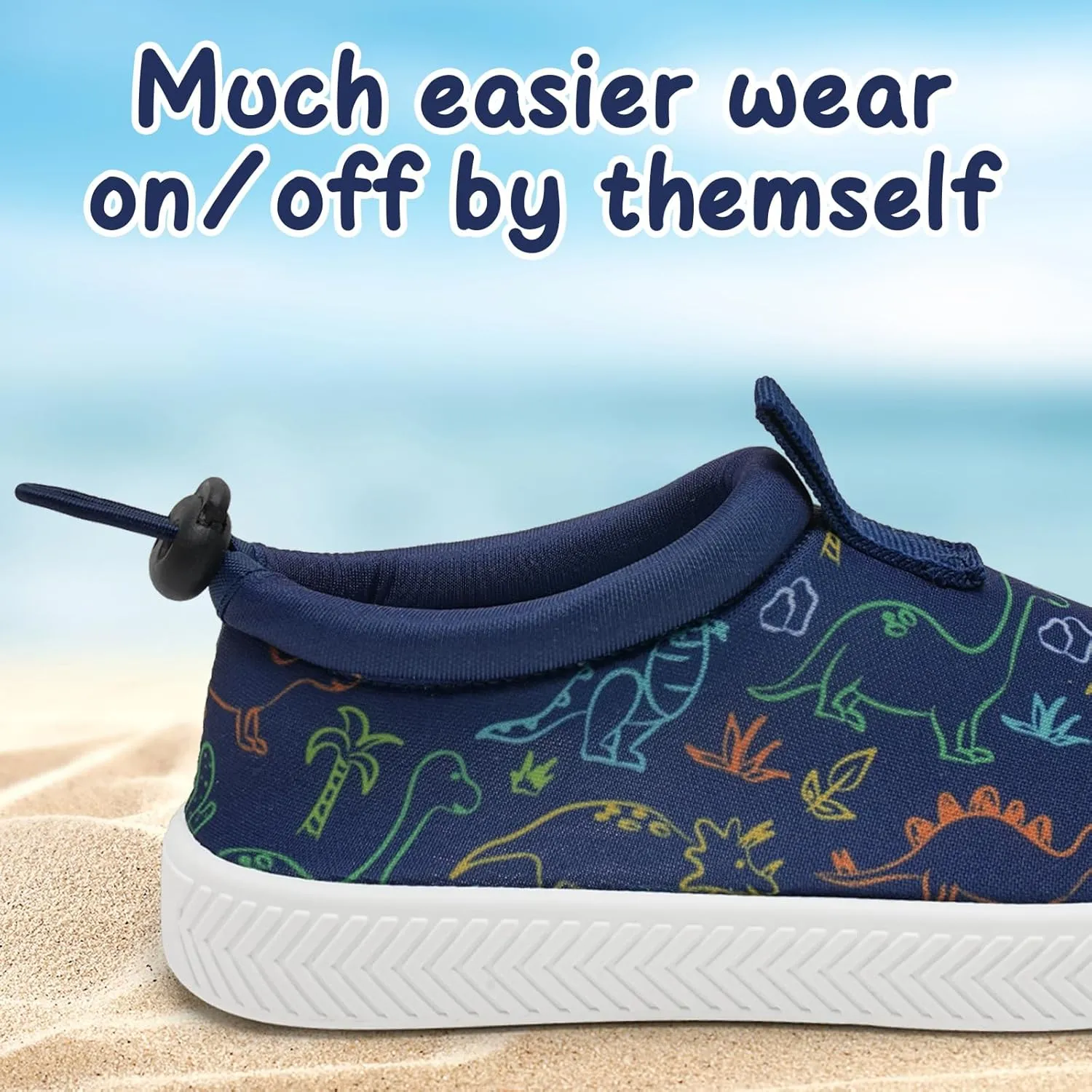 WateLves Toddler Water Shoes Kids Boys and Girls Quick Dry Water Sneakers Slip On Aqua Swim Shoes for Beach Daily Walking