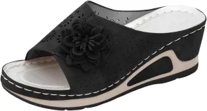 Wedge Sandals for Women Dressy Orthopedic Arch Support Sandals Hollow Out Slip On Platform Slippers Bohemia Comfortable Summer Sandalias Open Toe Beach Sandal Casual Walking Shoes