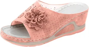 Wedge Sandals for Women Dressy Orthopedic Arch Support Sandals Hollow Out Slip On Platform Slippers Bohemia Comfortable Summer Sandalias Open Toe Beach Sandal Casual Walking Shoes