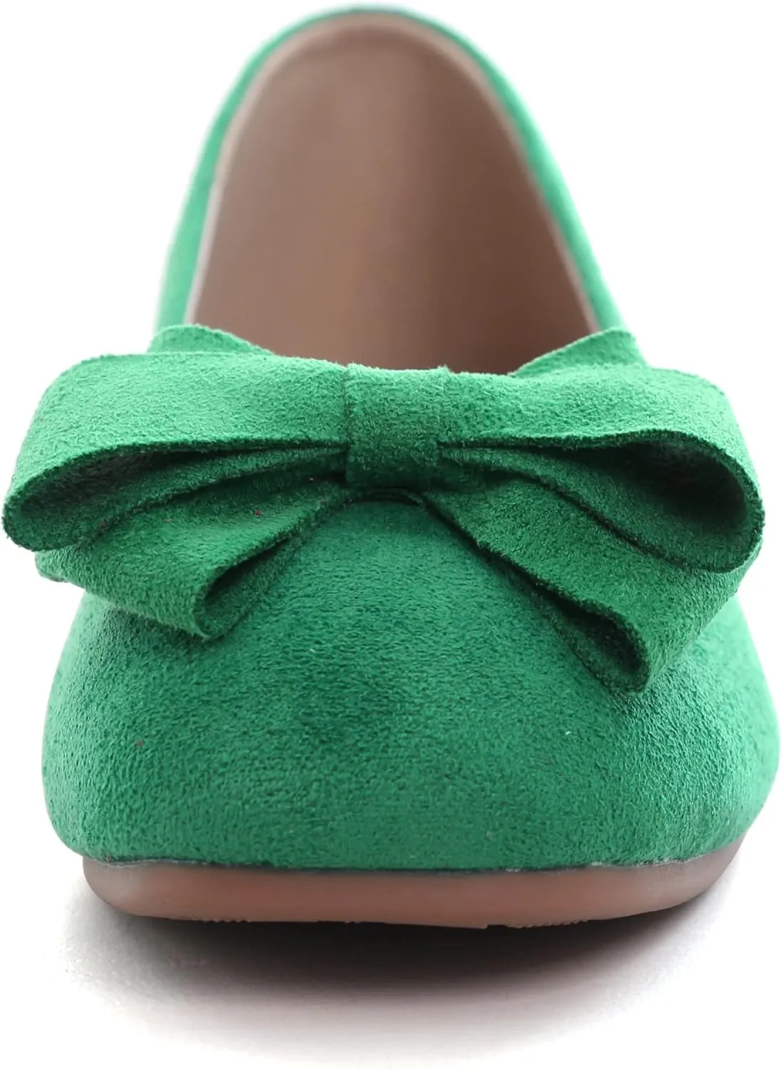 WENJIAZHIZHI Women's Square Toe Bowknot Ballet Flats Comfortable Slip-On Casual Loafers Walking Flat Dress Shoes
