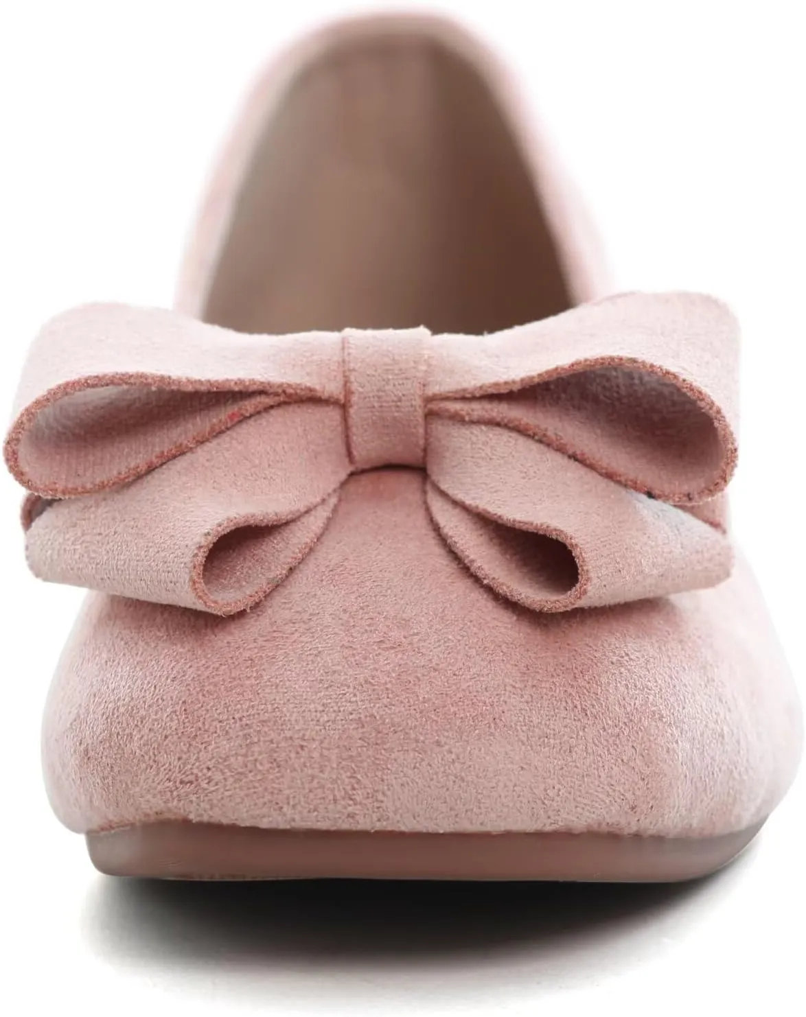 WENJIAZHIZHI Women's Square Toe Bowknot Ballet Flats Comfortable Slip-On Casual Loafers Walking Flat Dress Shoes