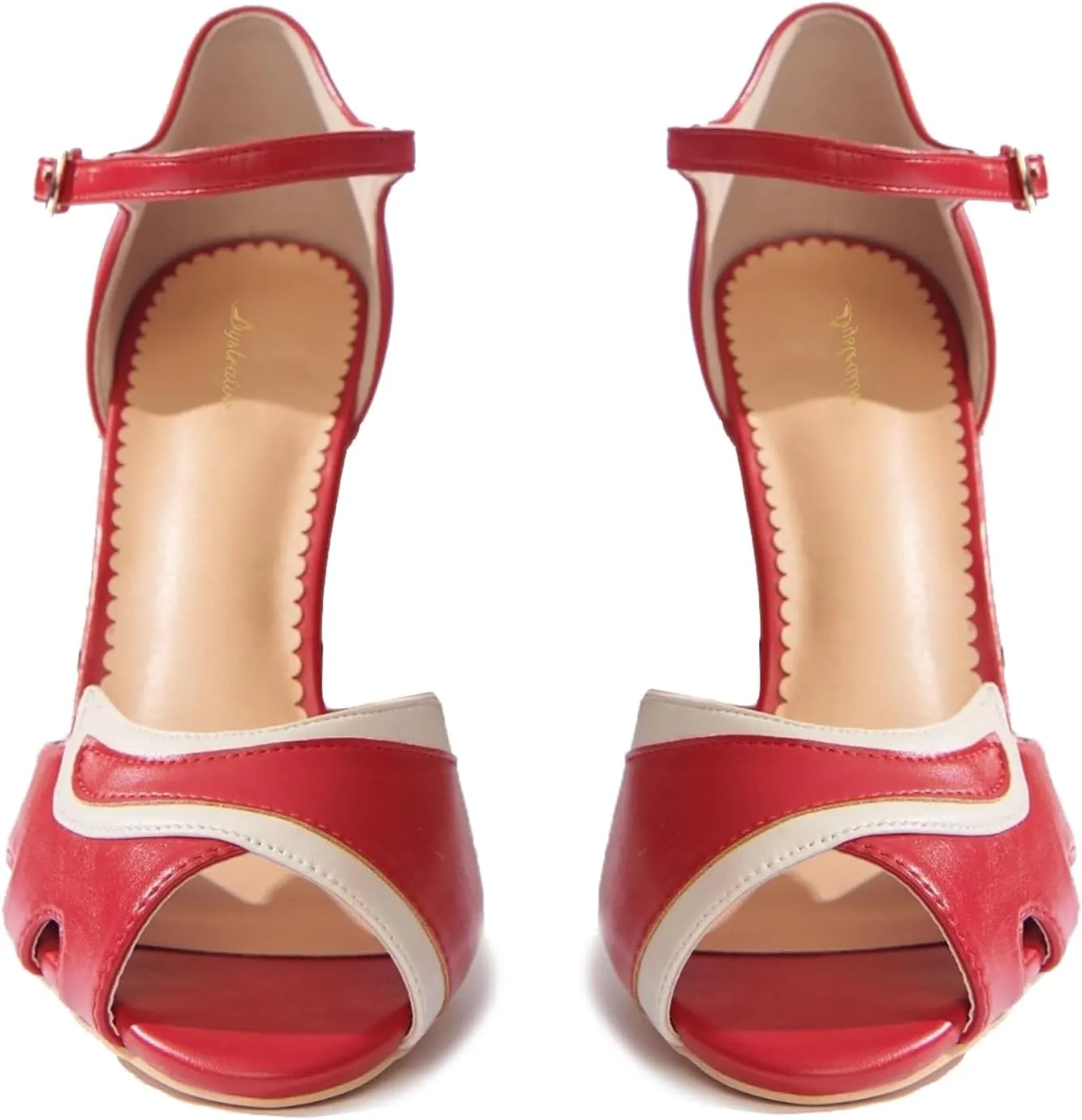 Women Ankle Strap Kitten Heel Sandals Round Open Toe Sandal Pumps Two Tone 3 inch Sandal Kitten Heels Buckle Strap Dress Sandals Shoes Peep Toe Matte Vintage Cute Size 4-11 M US