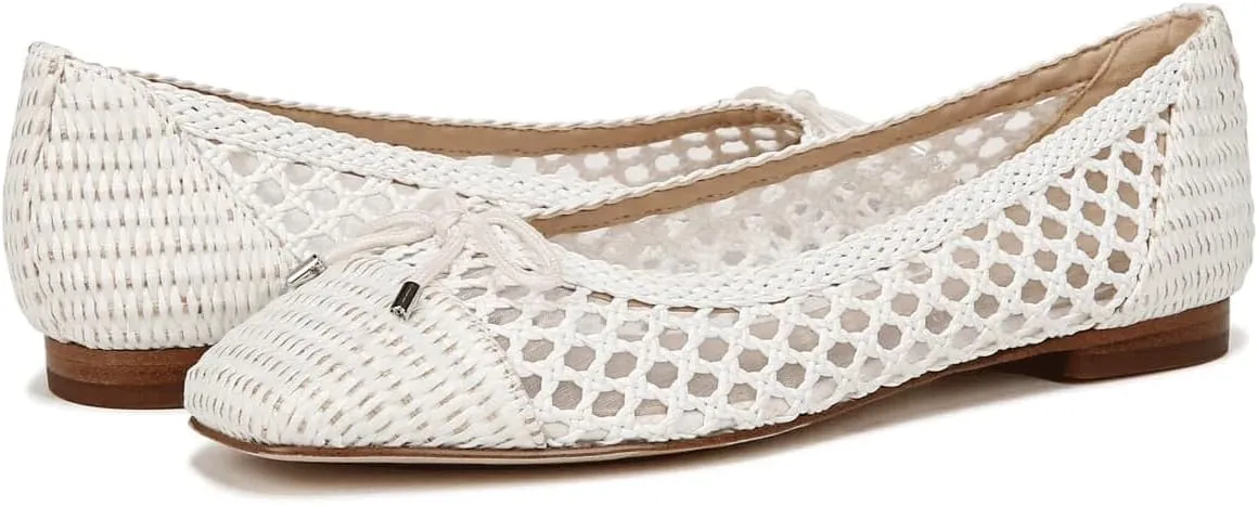 Women's Ballet Flats Fashionable Bow Weavy Squared Toe Casual Comfortable Breathable Mary Jane Flats Shoes