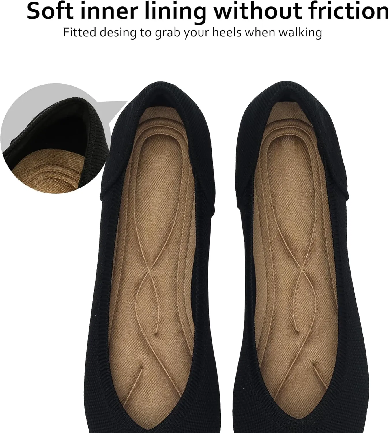 Women's Flats Shoes Pointed Toe Knit Ballet Comfortable Dressy Slip On Leopard Flat