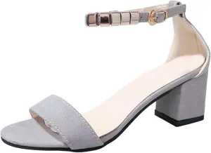 Women's Heeled Sandals Chunky Open Toe Ankle Strap Wedding Dress Pump Rounded Toe Block Heel Sandal For Part𝐲