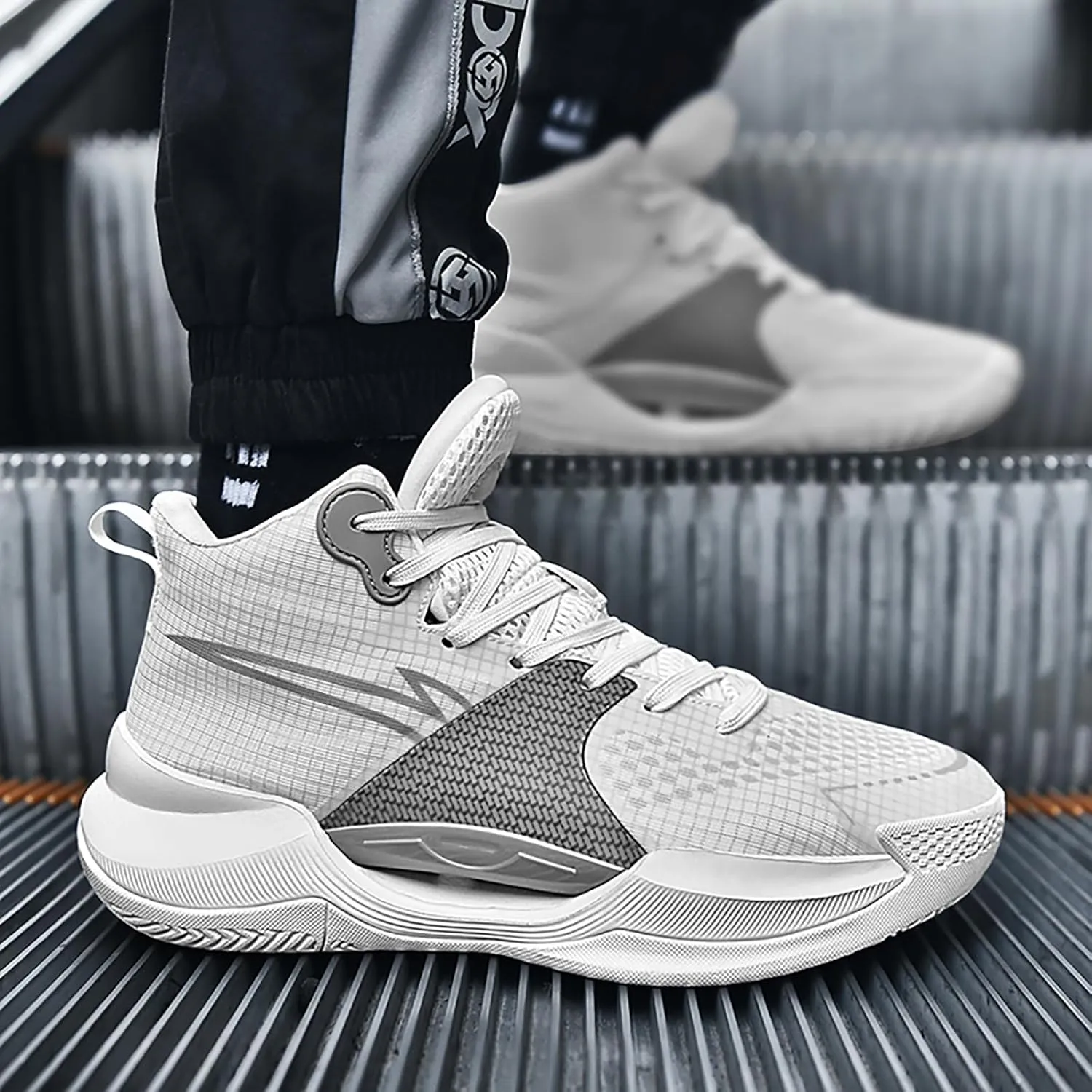 Womens Mens Basketball Shoes Fashion Athletic Sneakers Breathable Leightweight Non Slip High Top Outdoor Sport Shoe