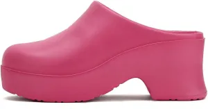 Womens Mules Closed Casual Outdoor Non Slip Sandals Slip On Clogs Block High Heel Backless Slippers with Arch Support