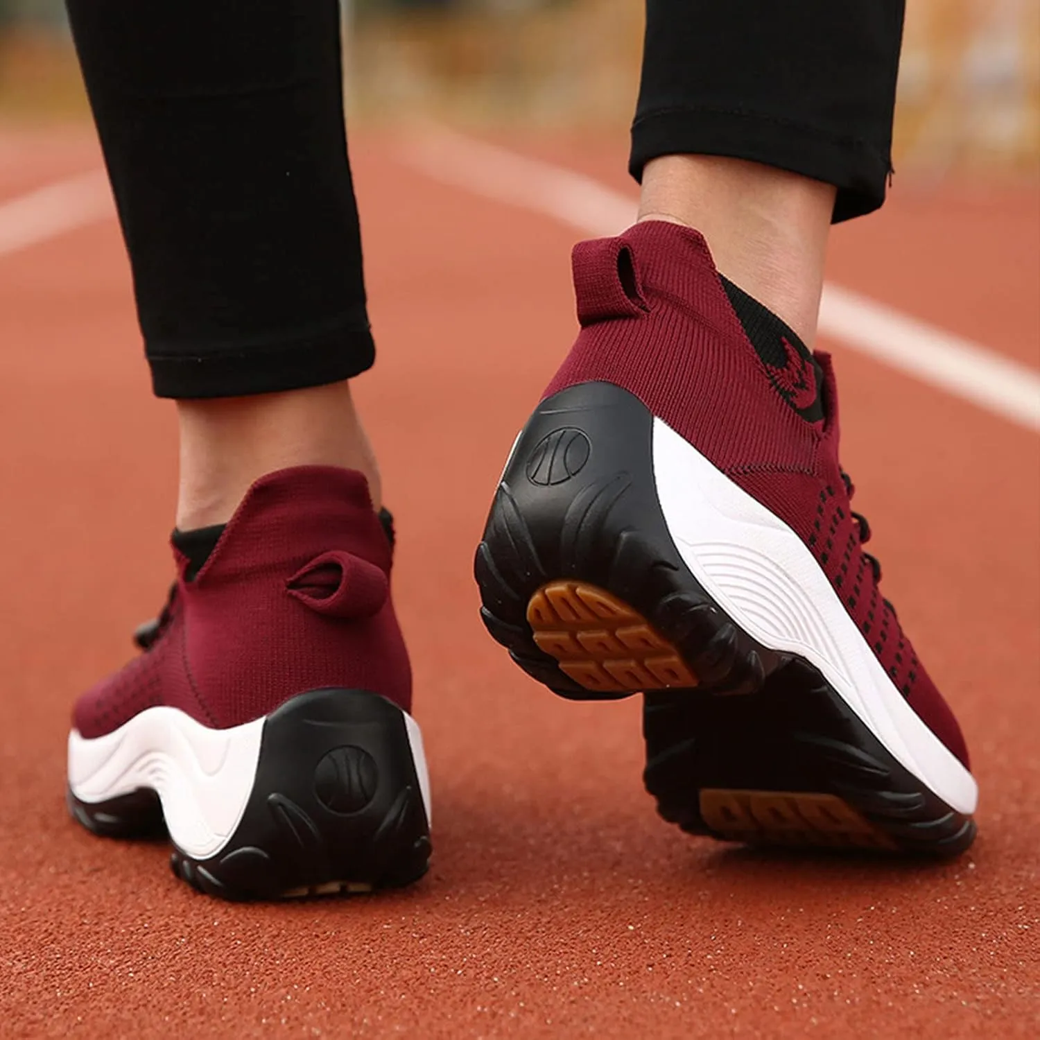 Women's Orthopedic Stretch Cushion Shoes Comfy Cloud Pro Breathe Mesh Sock Fashion Sneakers Wedge Running Footwear