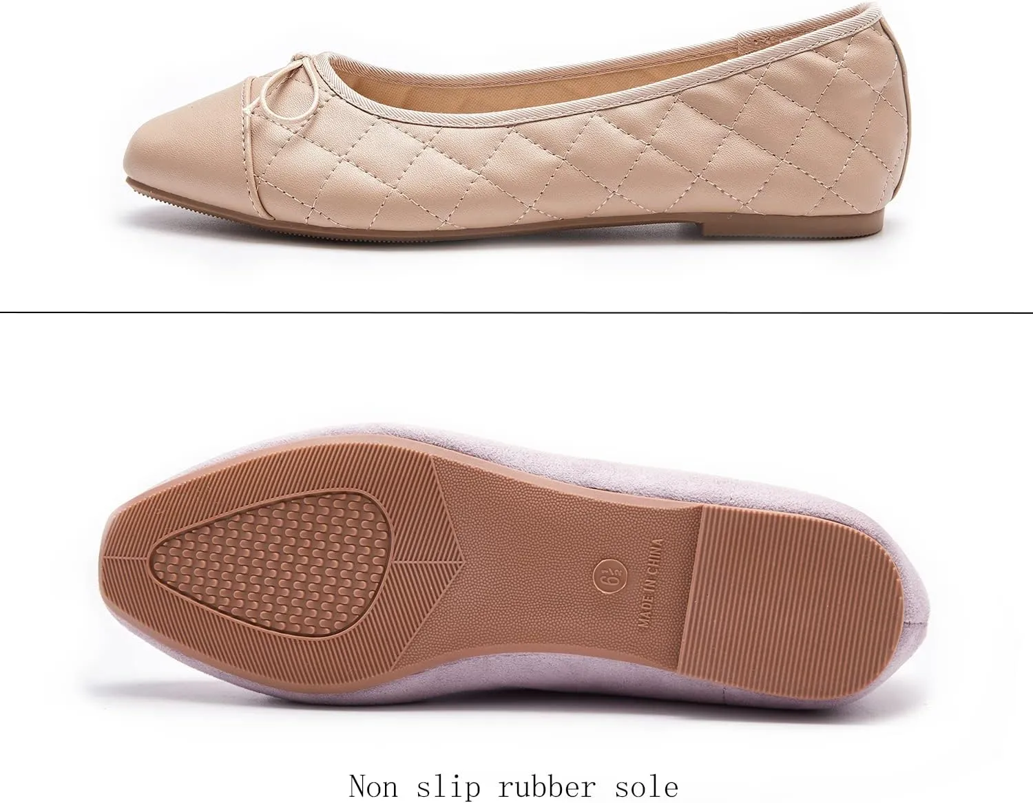 Women's Round Toe Ballet Flats Comfortable Bow Dressy Flats Shoes for Women
