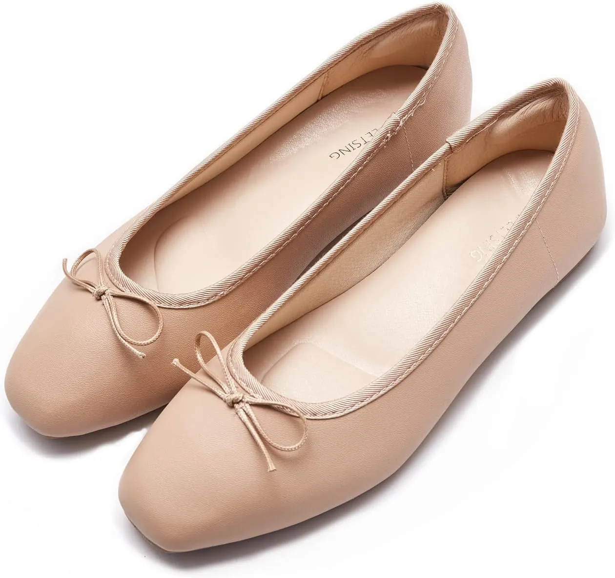 Women's Round Toe Ballet Flats Comfortable Bow Dressy Flats Shoes for Women