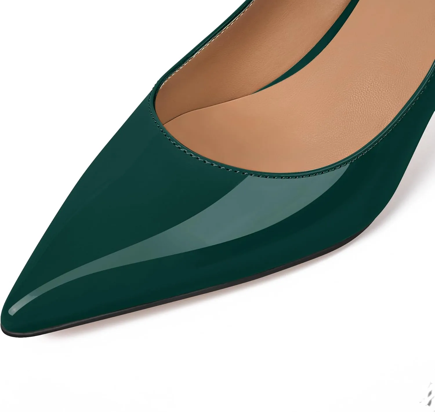 XINIUNIU Heeled Mules for Women Rhinestone Heels Pointed Toe Slip On 2.5 Inch Kitten Stiletto Closed Toe Sandals Dress Wedding Pump Shoes